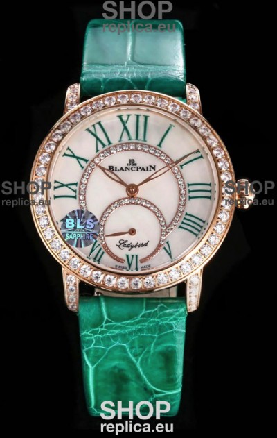 Blancpain Super Clone Lady Bird Colors Edition Watch in Rose Gold Casing