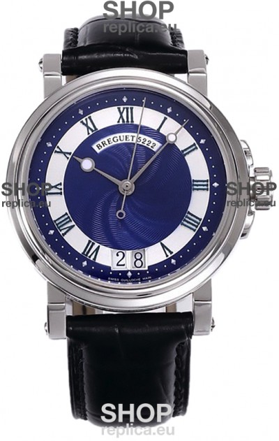 Breguet Marine Automatic Big Date 5817 Stainless Steel Watch with in Blue Dial 