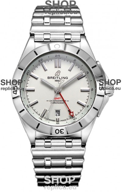 Breitling Chronomat Automatic GMT 40 White Dial 1:1 Mirror Swiss Replica Watch 