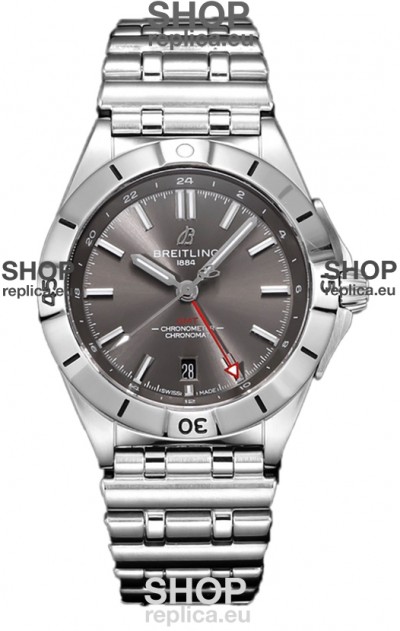 Breitling Chronomat Automatic GMT 40 Grey Dial 1:1 Mirror Swiss Replica Watch 