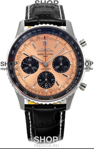 Breitling Navitimer B01 Chronograph 43 Copper Dial - 904L Steel Casing 1:1 Mirror Swiss Replica