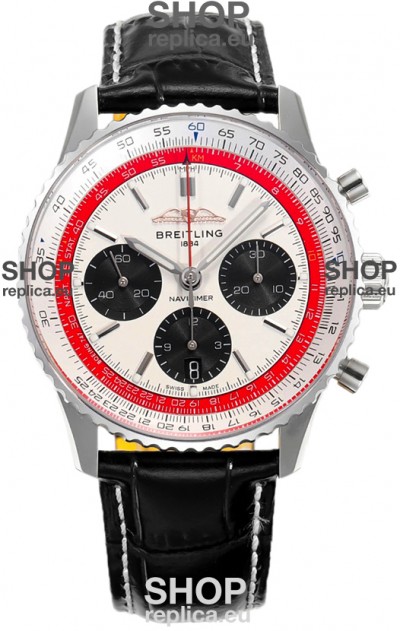 Breitling Navitimer B01 Boeing 747 Chronograph 43 White Dial - 904L Steel Casing 1:1 Mirror Swiss Replica