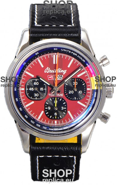 Breitling Top Time B01 Chevrolet Corvette Leather Strap 1:1 Mirror Swiss Replica Watch 