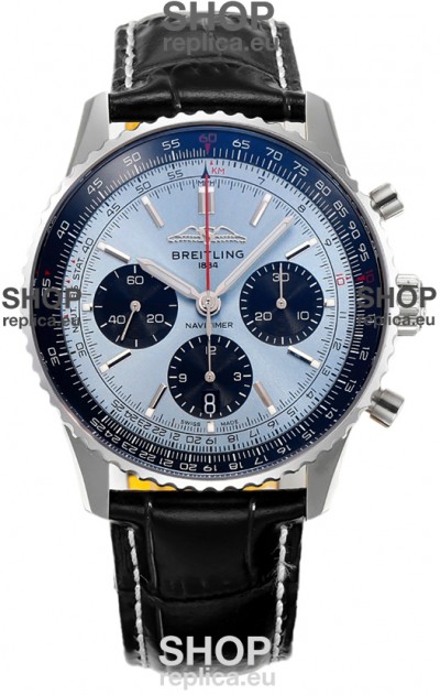 Breitling Navitimer B01 Chronograph 43 Blue Dial - 904L Steel Casing 1:1 Mirror Swiss Replica