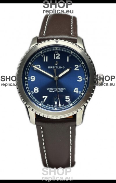 Breitling Navitimer Aviator 8 Automatic 41 Blue Dial 1:1 Mirror Swiss Replica Watch 