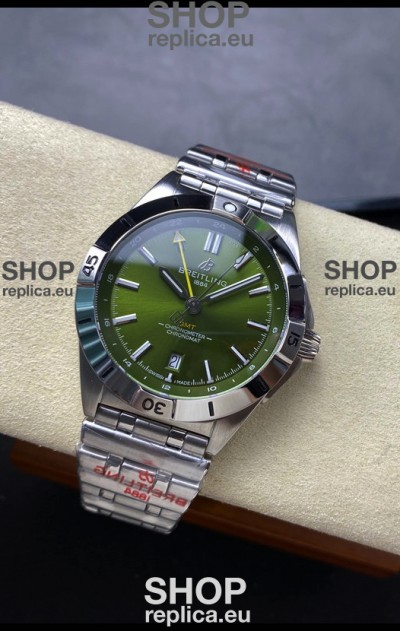 Breitling Chronomat Automatic GMT 40 Green Dial 1:1 Mirror Swiss Replica Watch
