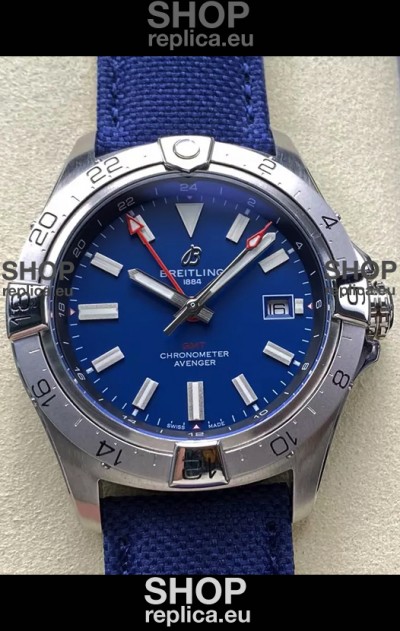 Breitling Avenger GMT Automatic 44 Swiss 1:1 Super Clone Replica Watch - Blue Dial 