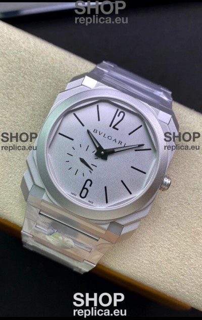 Bvlgari Octo Finissmo Edition 1:1 Mirror Replica 904L Stainless Steel Casing White Dial