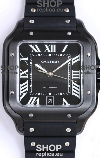 Santos De Cartier DLC Coated Casing 1:1 Mirror Swiss Replica Watch 40MM