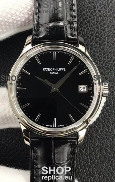 Patek Philippe Calatrava 5227G-001 Black Dial 1:1 Mirror Swiss Replica Steel Casing Patek Philippe Calatrava 5227G-001 Black Dial 1:1 Mirror Swiss Replica Steel Casing