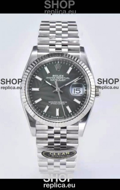 Rolex Datejust 126234 36MM Swiss Replica in 904L Steel in Grey Dial 1:1 Mirror Replica