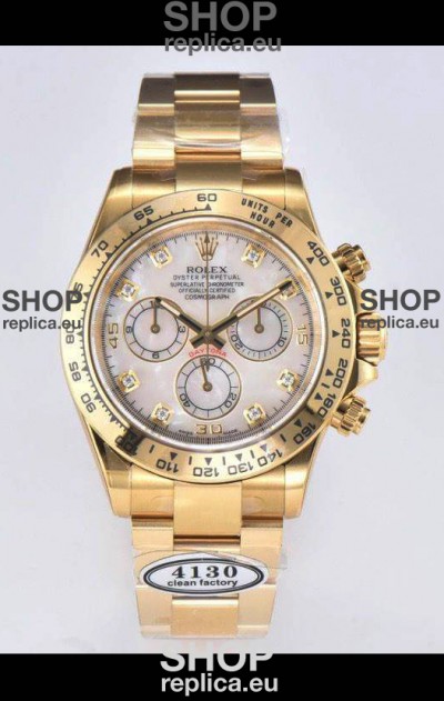 Rolex Cosmograph Daytona M116508-0007 Yellow Gold Original Cal.4130 Movement - 904L Steel Watch