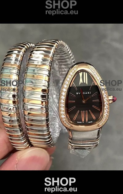 Bvlgari Serpenti Tubogas Double Spiral Two Tone Super Clone Replica Watch
