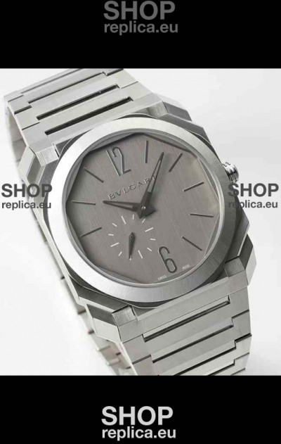 Bvlgari Octo Finissmo Brushed Steel Casing Super Clone Replica Watch