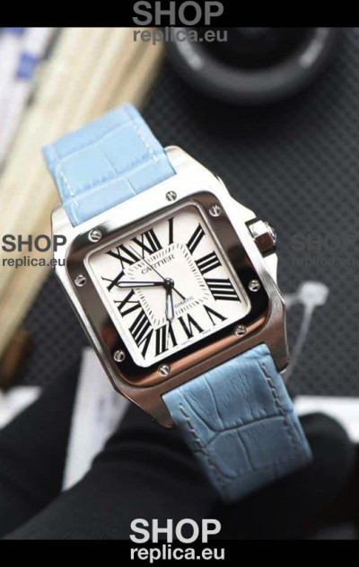 Santos De Cartier 1:1 Mirror Replica - 35MM Stainless Steel Casing Watch 