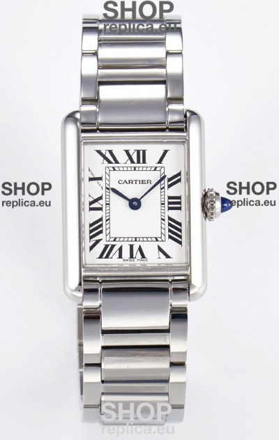Tank Must De Cartier Super Clone Swiss Replica Watch 27MM White Dial
