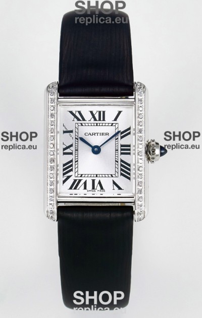 Tank Must Cartier Super Clone Edition 29MM Watch in Steel Casing White Dial 