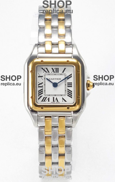 Cartier PANTHERE 22MM Super Clone Edition Watch 2 Tone Yellow Gold White Dial