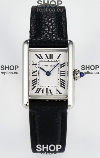 Tank Must Cartier Super Clone Edition 29MM Watch in Steel Casing White Dial 