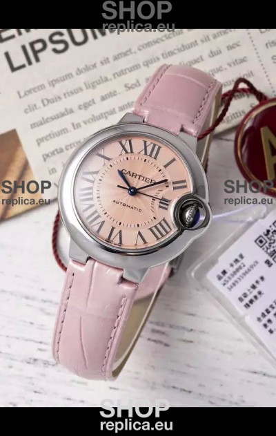 Ballon De Cartier Swiss Automatic Beige Dial Mirror Quality 33MM in Stainless Steel