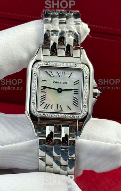 PANTHERE de Cartier Edition 27mm Pearl Dial 1:1 Mirror Swiss Watch Steel Casing