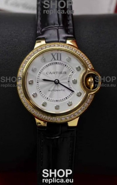 Ballon De Cartier Swiss Automatic 1:1 Mirror Quality 33MM in Yellow Gold Plating