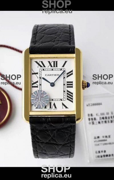 Cartier Tank Solo Swiss Quartz Watch in Yellow Gold Plating Casing - 27MM Wide