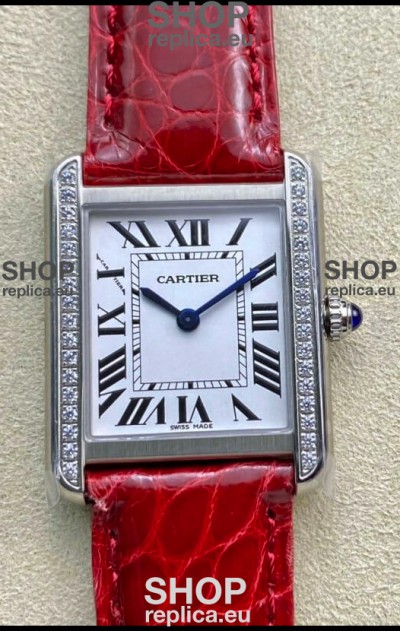 Cartier Tank Solo Swiss Quartz Watch in Stainless Steel Casing - 27MM Wide 1:1 Mirror Replica