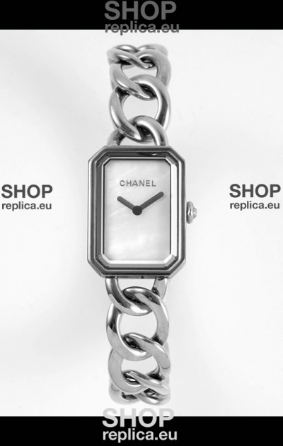 Chanel Premiere Gourmette Chain Watch - Swiss Quartz Movement in White Dial 