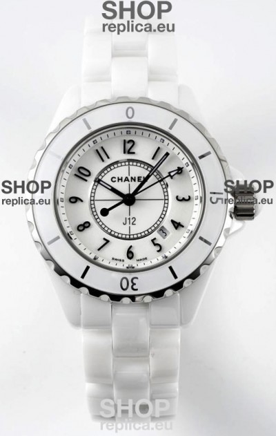 Chanel J12 Ladies White Ceramic Casing Watch 1:1 Mirror Replica Watch 