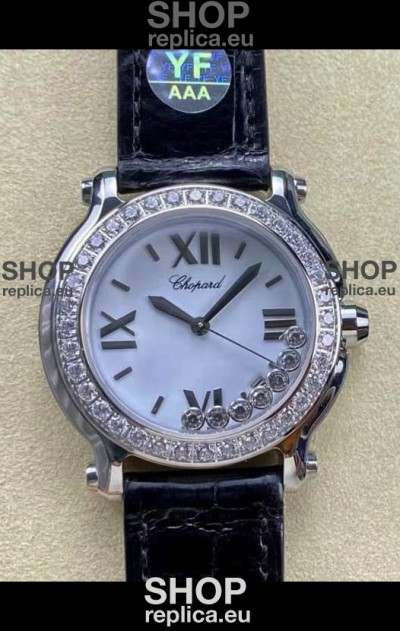 Chopard Happy Sport 1:1 Mirror Swiss Quartz Watch 36MM in 904L Steel White Dial