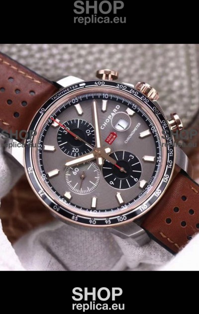 Chopard Classic Racing Chronograph 1:1 Mirror Replica Watch in Steel Casing - Grey Dial 