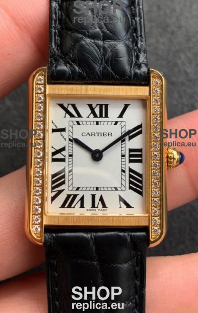 Cartier Tank Solo Swiss Quartz Watch in Yellow Gold Casing - 27MM Wide