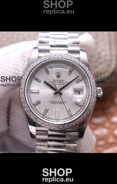 Rolex Day Date Presidential 904L Steel 40MM - Steel Dial 1:1 Mirror Quality Watch