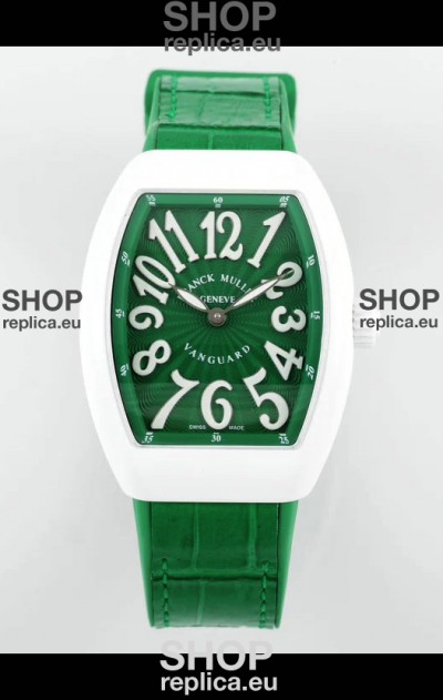 Franck Muller Vanguard Yachting V32 Ceramic Casing Green Dial/Strap Swiss Replica Watch 