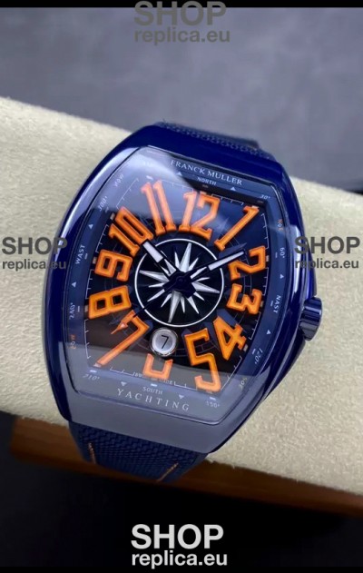 Franck Muller Vanguard Yachting Blue Ceramic 1:1 Mirror Swiss Replica Watch
