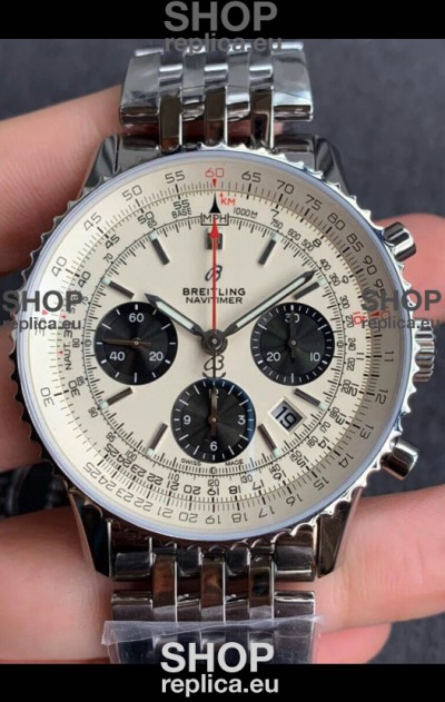 Breitling Navitimer 1 B01 Chronograph Edition 43MM - White Dial 904L 1:1 Mirror Replica Watch