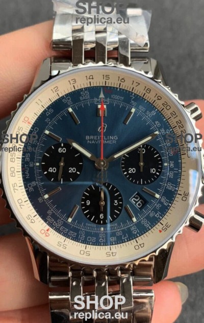 Breitling Navitimer 1 B01 Chronograph Edition 43MM - Bllue Dial 904L 1:1 Mirror Replica Watch