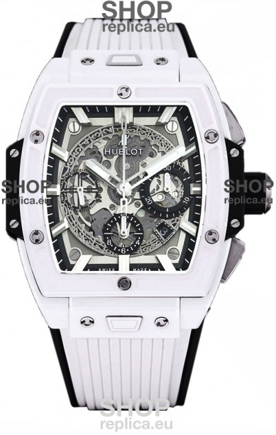 Hublot Spirit of Bang Edition Watch in White Ceramic Casing - 42MM Swiss Replica