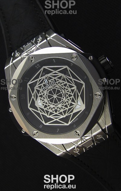 Hublot Big Bang Sang Bleu 45MM Stainless Steel Swiss Replica Watch 