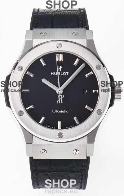 Hublot Super Clone Classic Fusion Titanium 42MM 1:1 Mirror Replica Watch Black Dial