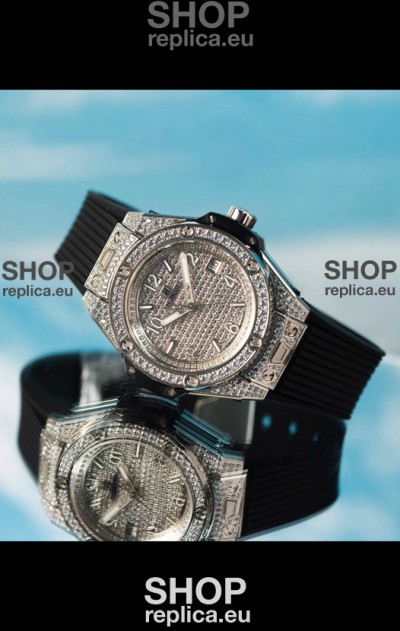 Hublot Big Bang One Click Diamonds Paved Casing and Dial Swiss Replica Watch
