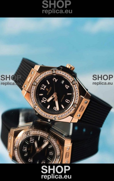 Hublot Big Bang One Click King Black Dial Rose Gold Swiss Replica Watch 39MM