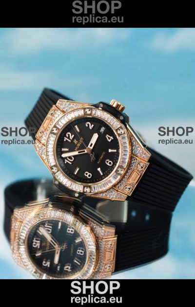 Hublot Big Bang One Click King Black Dial Rose Gold Swiss Replica Watch 39MM