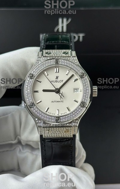 Hublot Super Clone Classic Fusion Titanium 38MM 1:1 Mirror Replica Watch White Dial