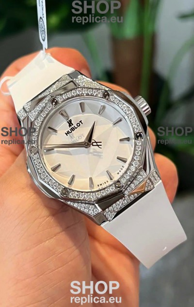 Hublot Classic Fusion Orlinski Diamonds Paved Edition White Dial Swiss Replica Watch 40MM