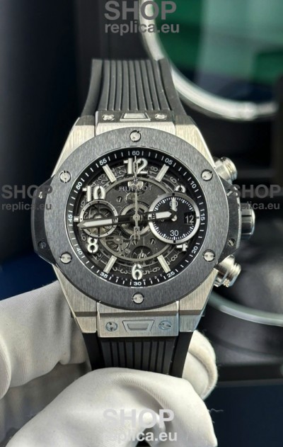 Hublot Super Clone Unico Titanium Watch in Ceramic Bezel 42MM 
