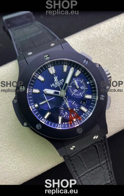 Hublot Super Clone Big Bang Edition Watch in Ceramic Casing Blue Dial 1:1 Mirror Replica