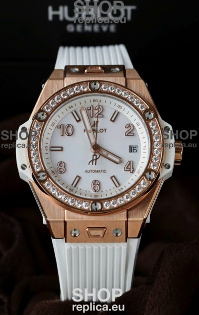Hublot Big Bang One Click King White Dial Rose Gold Swiss Replica Watch 39MM