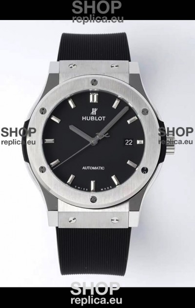 Hublot Classic Fusion Steel Black Dial 42MM Swiss Replica Watch 1:1 Mirror Quality